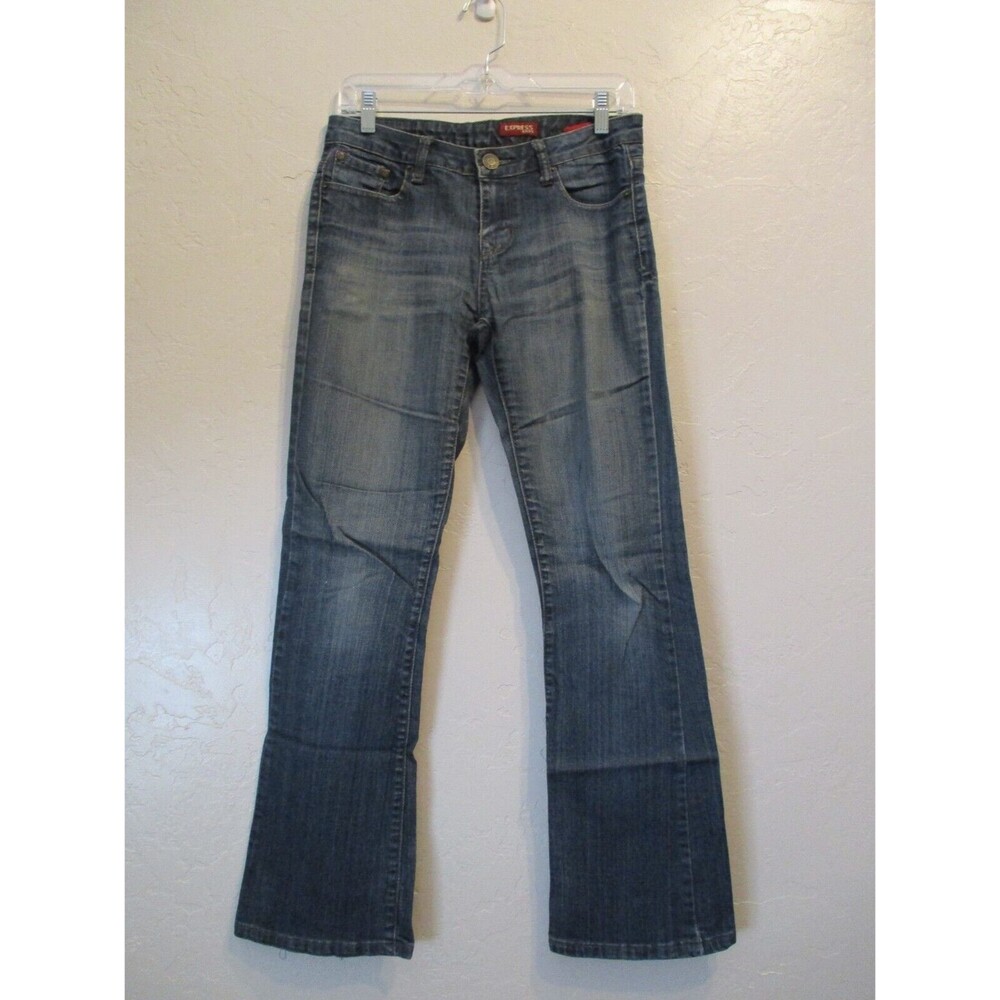 Express Womens Sz 2 W01 Boot Bootcut Denim Jeans Medium Wash Casual Everyday